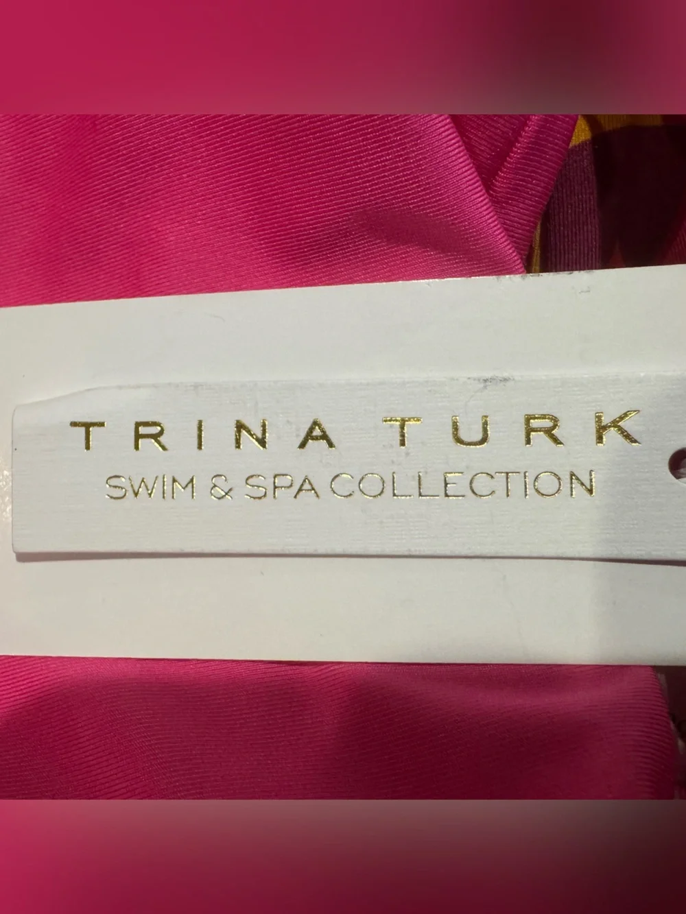 Trina Turk Fan Faire Sz 6 Ruffled Plunge One-Piece Swimsuit Pink Orange  NWT
